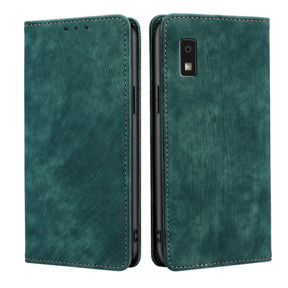 RFID Anti-theft Brush Magnetic Leather Phone Case, For Sharp Aquos R10, For Sharp Aqous wish5, For Sharp Aquos Wish4, For Sharp Aquos R9, For Sharp Aquos sense8, For Sharp Aquos R8 Pro SH-51D, For Sharp Aquos R8 SH-52D, For Sharp Aqous Wish 3