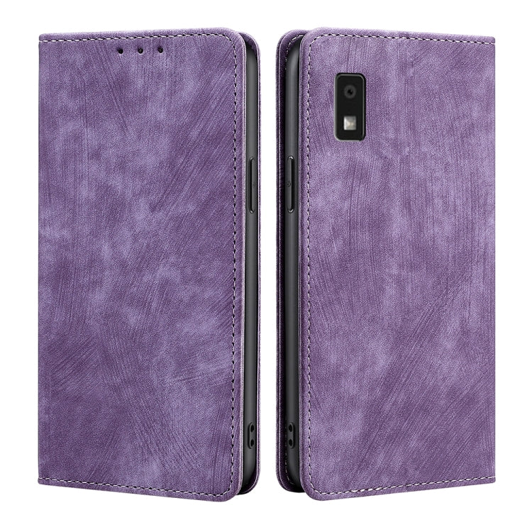 RFID Anti-theft Brush Magnetic Leather Phone Case, For Sharp Aquos R10, For Sharp Aqous wish5, For Sharp Aquos Wish4, For Sharp Aquos R9, For Sharp Aquos sense8, For Sharp Aquos R8 Pro SH-51D, For Sharp Aquos R8 SH-52D, For Sharp Aqous Wish 3