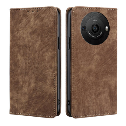 RFID Anti-theft Brush Magnetic Leather Phone Case, For Sharp Aquos R10, For Sharp Aqous wish5, For Sharp Aquos Wish4, For Sharp Aquos R9, For Sharp Aquos sense8, For Sharp Aquos R8 Pro SH-51D, For Sharp Aquos R8 SH-52D, For Sharp Aqous Wish 3