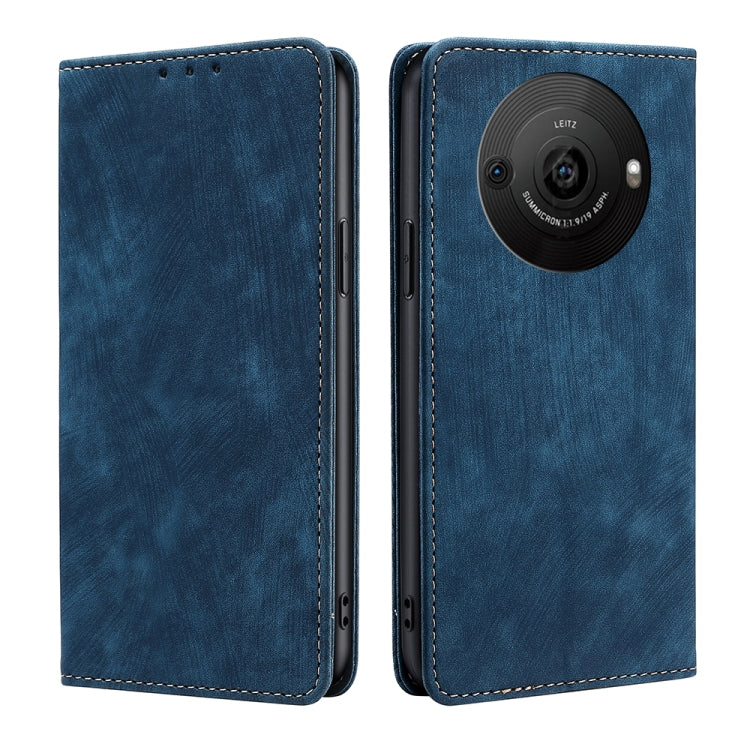 RFID Anti-theft Brush Magnetic Leather Phone Case, For Sharp Aquos R10, For Sharp Aqous wish5, For Sharp Aquos Wish4, For Sharp Aquos R9, For Sharp Aquos sense8, For Sharp Aquos R8 Pro SH-51D, For Sharp Aquos R8 SH-52D, For Sharp Aqous Wish 3