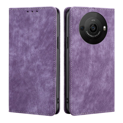 RFID Anti-theft Brush Magnetic Leather Phone Case, For Sharp Aquos R10, For Sharp Aqous wish5, For Sharp Aquos Wish4, For Sharp Aquos R9, For Sharp Aquos sense8, For Sharp Aquos R8 Pro SH-51D, For Sharp Aquos R8 SH-52D, For Sharp Aqous Wish 3