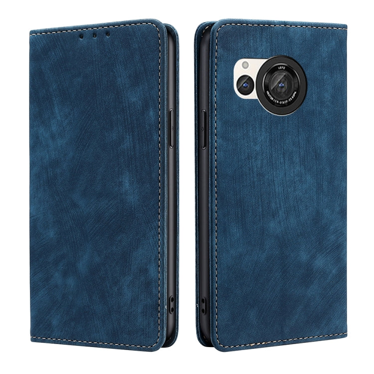 RFID Anti-theft Brush Magnetic Leather Phone Case, For Sharp Aquos R10, For Sharp Aqous wish5, For Sharp Aquos Wish4, For Sharp Aquos R9, For Sharp Aquos sense8, For Sharp Aquos R8 Pro SH-51D, For Sharp Aquos R8 SH-52D, For Sharp Aqous Wish 3