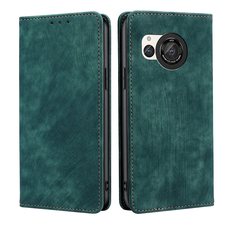 RFID Anti-theft Brush Magnetic Leather Phone Case, For Sharp Aquos R10, For Sharp Aqous wish5, For Sharp Aquos Wish4, For Sharp Aquos R9, For Sharp Aquos sense8, For Sharp Aquos R8 Pro SH-51D, For Sharp Aquos R8 SH-52D, For Sharp Aqous Wish 3