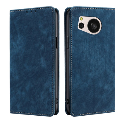 RFID Anti-theft Brush Magnetic Leather Phone Case, For Sharp Aquos R10, For Sharp Aqous wish5, For Sharp Aquos Wish4, For Sharp Aquos R9, For Sharp Aquos sense8, For Sharp Aquos R8 Pro SH-51D, For Sharp Aquos R8 SH-52D, For Sharp Aqous Wish 3