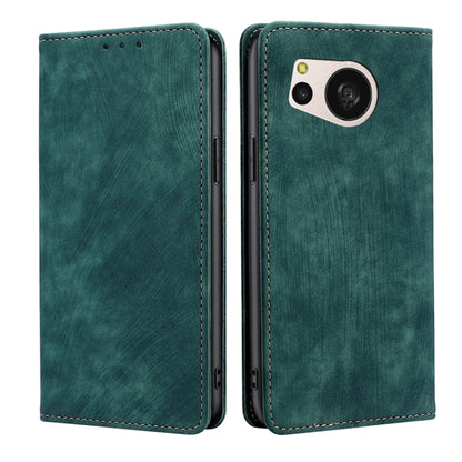 RFID Anti-theft Brush Magnetic Leather Phone Case, For Sharp Aquos R10, For Sharp Aqous wish5, For Sharp Aquos Wish4, For Sharp Aquos R9, For Sharp Aquos sense8, For Sharp Aquos R8 Pro SH-51D, For Sharp Aquos R8 SH-52D, For Sharp Aqous Wish 3