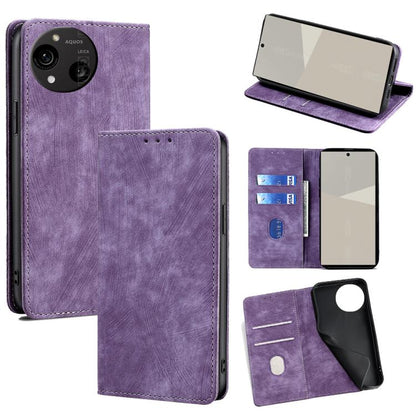 RFID Anti-theft Brush Magnetic Leather Phone Case, For Sharp Aquos R10, For Sharp Aqous wish5, For Sharp Aquos Wish4, For Sharp Aquos R9, For Sharp Aquos sense8, For Sharp Aquos R8 Pro SH-51D, For Sharp Aquos R8 SH-52D, For Sharp Aqous Wish 3