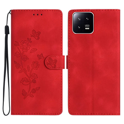 เคสโทรศัพท์หนังลายนูนดอกไม้ผีเสื้อ, For Xiaomi Redmi Note 12S, For Xiaomi Redmi 13C 4G, For Xiaomi Redmi Note 12 Pro 5G, For Xiaomi 13T, For Xiaomi Redmi Note 12 5G, For Xiaomi 13 Pro, For Xiaomi 13, For Xiaomi 12T / 12T Pro