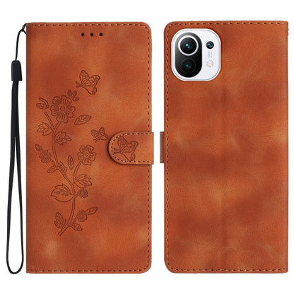 เคสโทรศัพท์หนังลายนูนดอกไม้ผีเสื้อ, For Xiaomi Redmi 10, For Xiaomi Mi 11 Lite, For Xiaomi Mi 11 Ultra, For Xiaomi Mi 11 Pro, For Xiaomi Redmi Note 10 5G, For Xiaomi Redmi 9A, For Xiaomi Redmi 9, For Xiaomi Redmi 9C