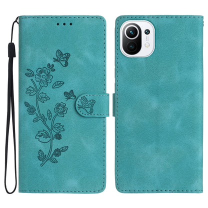 เคสโทรศัพท์หนังลายนูนดอกไม้ผีเสื้อ, For Xiaomi Redmi 10, For Xiaomi Mi 11 Lite, For Xiaomi Mi 11 Ultra, For Xiaomi Mi 11 Pro, For Xiaomi Redmi Note 10 5G, For Xiaomi Redmi 9A, For Xiaomi Redmi 9, For Xiaomi Redmi 9C