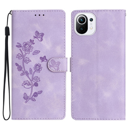 เคสโทรศัพท์หนังลายนูนดอกไม้ผีเสื้อ, For Xiaomi Redmi 10, For Xiaomi Mi 11 Lite, For Xiaomi Mi 11 Ultra, For Xiaomi Mi 11 Pro, For Xiaomi Redmi Note 10 5G, For Xiaomi Redmi 9A, For Xiaomi Redmi 9, For Xiaomi Redmi 9C