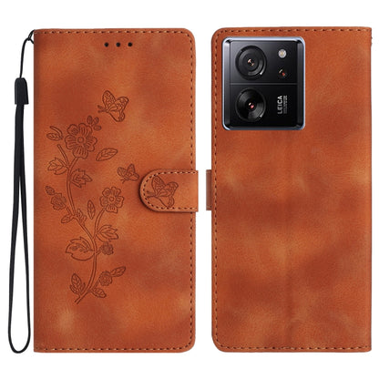 เคสโทรศัพท์หนังลายนูนดอกไม้ผีเสื้อ, For Xiaomi Redmi Note 12S, For Xiaomi Redmi 13C 4G, For Xiaomi Redmi Note 12 Pro 5G, For Xiaomi 13T, For Xiaomi Redmi Note 12 5G, For Xiaomi 13 Pro, For Xiaomi 13, For Xiaomi 12T / 12T Pro