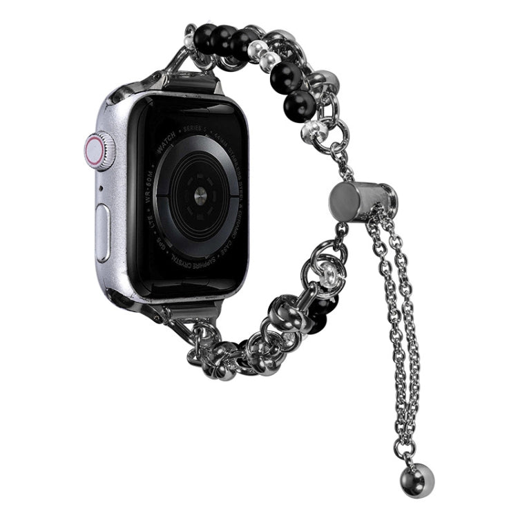 สายนาฬิกาโลหะสร้อยข้อมือมุก, For Apple Watch Ultra 49mm, For Apple Watch SE 2023 44mm, For Apple Watch 8 41mm, For Apple Watch SE 2023 40mm, For Apple Watch 8 45mm, For Apple Watch Ultra 2 49mm, For Apple Watch SE 2022 40mm, For Apple Watch Series 9 45...