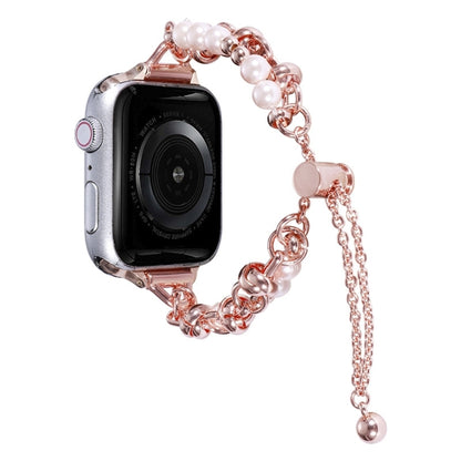 สายนาฬิกาโลหะสร้อยข้อมือมุก, For Apple Watch Ultra 49mm, For Apple Watch SE 2023 44mm, For Apple Watch 8 41mm, For Apple Watch SE 2023 40mm, For Apple Watch 8 45mm, For Apple Watch Ultra 2 49mm, For Apple Watch SE 2022 40mm, For Apple Watch Series 9 45...