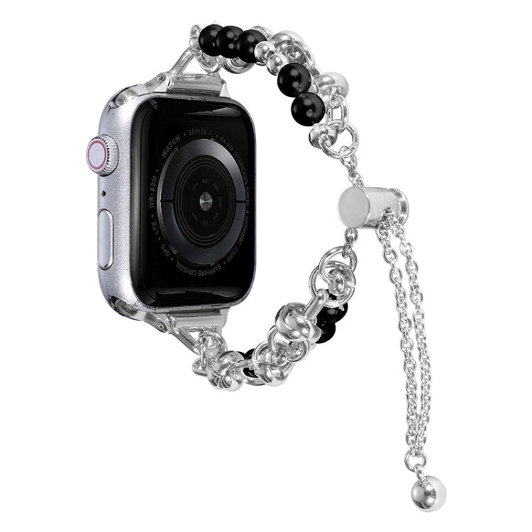 สายนาฬิกาโลหะสร้อยข้อมือมุก, For Apple Watch Ultra 49mm, For Apple Watch SE 2023 44mm, For Apple Watch 8 41mm, For Apple Watch SE 2023 40mm, For Apple Watch 8 45mm, For Apple Watch Ultra 2 49mm, For Apple Watch SE 2022 40mm, For Apple Watch Series 9 45...