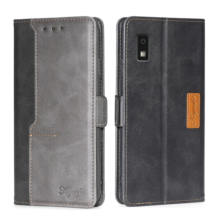 เคสโทรศัพท์หนังหัวเข็มขัดด้านข้างสีตัดกัน, For Sharp Aquos R10, For Sharp Aqous wish5, For Sharp Aquos R8 Pro SH-51D, For Sharp Aquos R8 SH-52D, For Sharp Aqous Wish 3