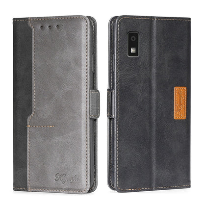 เคสโทรศัพท์หนังหัวเข็มขัดด้านข้างสีตัดกัน, For Sharp Aquos R10, For Sharp Aqous wish5, For Sharp Aquos R8 Pro SH-51D, For Sharp Aquos R8 SH-52D, For Sharp Aqous Wish 3