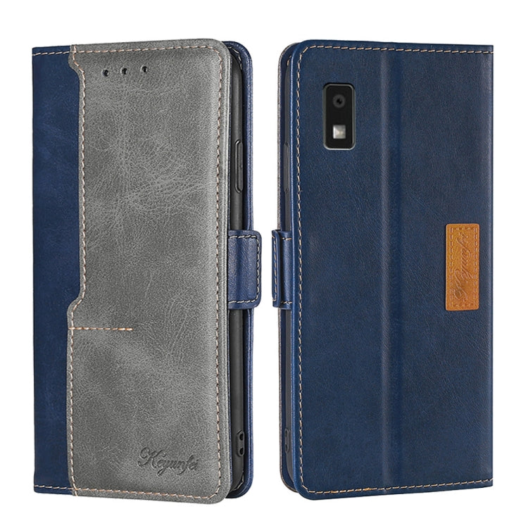 เคสโทรศัพท์หนังหัวเข็มขัดด้านข้างสีตัดกัน, For Sharp Aquos R10, For Sharp Aqous wish5, For Sharp Aquos R8 Pro SH-51D, For Sharp Aquos R8 SH-52D, For Sharp Aqous Wish 3