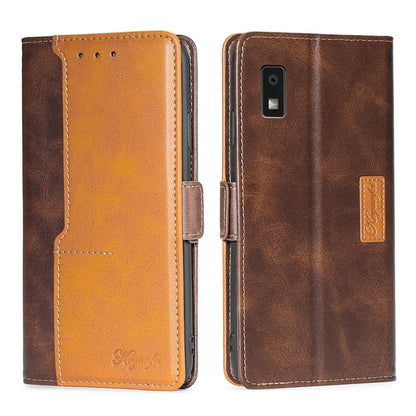 เคสโทรศัพท์หนังหัวเข็มขัดด้านข้างสีตัดกัน, For Sharp Aquos R10, For Sharp Aqous wish5, For Sharp Aquos R8 Pro SH-51D, For Sharp Aquos R8 SH-52D, For Sharp Aqous Wish 3