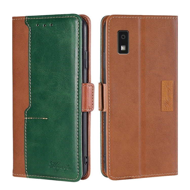 เคสโทรศัพท์หนังหัวเข็มขัดด้านข้างสีตัดกัน, For Sharp Aquos R10, For Sharp Aqous wish5, For Sharp Aquos R8 Pro SH-51D, For Sharp Aquos R8 SH-52D, For Sharp Aqous Wish 3