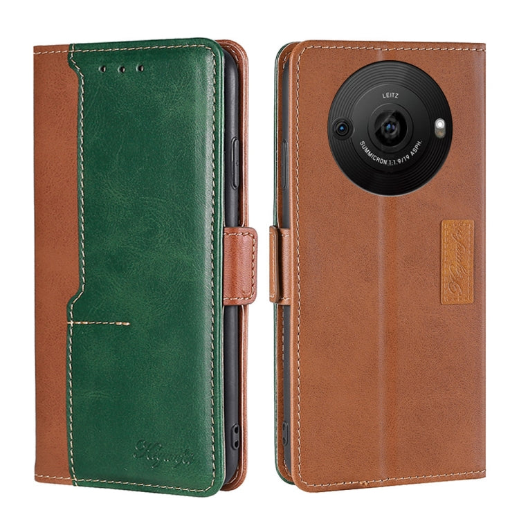 เคสโทรศัพท์หนังหัวเข็มขัดด้านข้างสีตัดกัน, For Sharp Aquos R10, For Sharp Aqous wish5, For Sharp Aquos R8 Pro SH-51D, For Sharp Aquos R8 SH-52D, For Sharp Aqous Wish 3