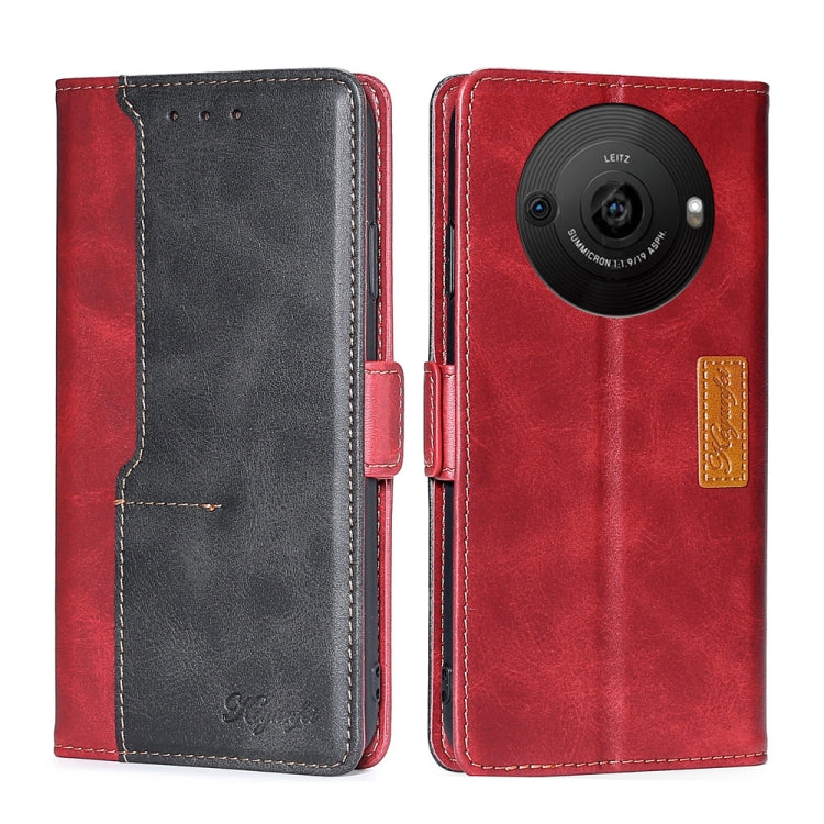 เคสโทรศัพท์หนังหัวเข็มขัดด้านข้างสีตัดกัน, For Sharp Aquos R10, For Sharp Aqous wish5, For Sharp Aquos R8 Pro SH-51D, For Sharp Aquos R8 SH-52D, For Sharp Aqous Wish 3