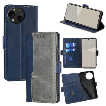 เคสโทรศัพท์หนังหัวเข็มขัดด้านข้างสีตัดกัน, For Sharp Aquos R10, For Sharp Aqous wish5, For Sharp Aquos R8 Pro SH-51D, For Sharp Aquos R8 SH-52D, For Sharp Aqous Wish 3