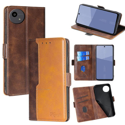 เคสโทรศัพท์หนังหัวเข็มขัดด้านข้างสีตัดกัน, For Sharp Aquos R10, For Sharp Aqous wish5, For Sharp Aquos R8 Pro SH-51D, For Sharp Aquos R8 SH-52D, For Sharp Aqous Wish 3