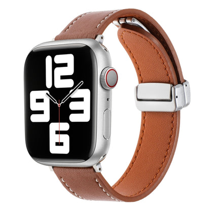 สายนาฬิกาหนังหัวเข็มขัดแม่เหล็กผิวสัมผัส, For Apple Watch 42mm, For Apple Watch Serie 3 38mm, For Apple Watch 38mm, For Apple Watch Serie 3 42mm, For Apple Watch Serie 2 42mm, For Apple Watch Serie 2 38mm