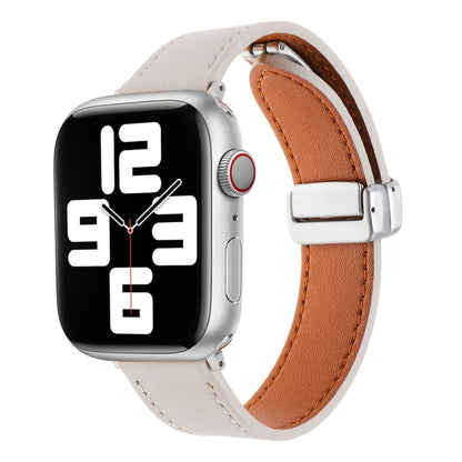สายนาฬิกาหนังหัวเข็มขัดแม่เหล็กผิวสัมผัส, For Apple Watch 42mm, For Apple Watch Serie 3 38mm, For Apple Watch 38mm, For Apple Watch Serie 3 42mm, For Apple Watch Serie 2 42mm, For Apple Watch Serie 2 38mm
