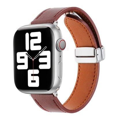 สายนาฬิกาหนังหัวเข็มขัดแม่เหล็กผิวสัมผัส, For Apple Watch 42mm, For Apple Watch Serie 3 38mm, For Apple Watch 38mm, For Apple Watch Serie 3 42mm, For Apple Watch Serie 2 42mm, For Apple Watch Serie 2 38mm