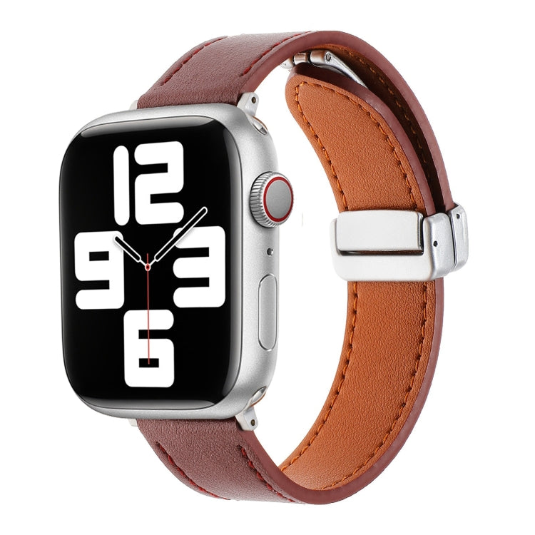 สายนาฬิกาหนังหัวเข็มขัดแม่เหล็กผิวสัมผัส, For Apple Watch 42mm, For Apple Watch Serie 3 38mm, For Apple Watch 38mm, For Apple Watch Serie 3 42mm, For Apple Watch Serie 2 42mm, For Apple Watch Serie 2 38mm
