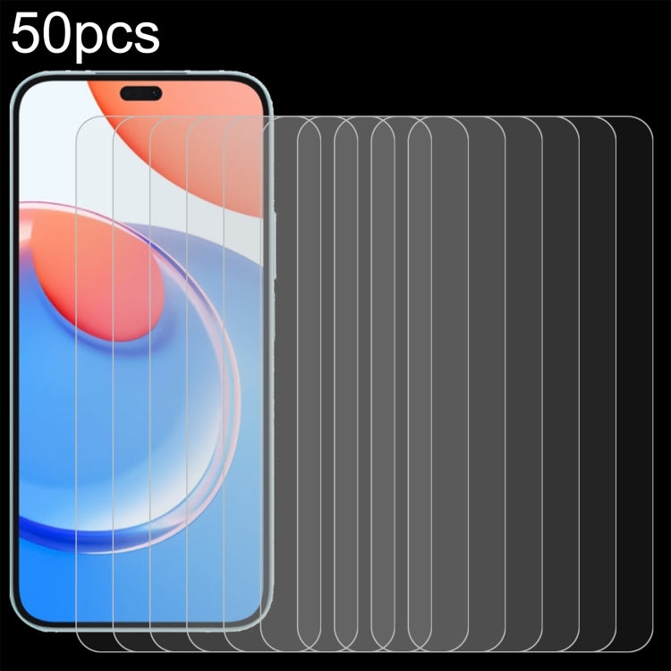 50 ชิ้น 0.26mm 9H 2.5D ฟิล์มกระจกนิรภัย, For Honor Play 70C 4G, For Honor X5d Plus 4G, For Honor Play 11C 5G, For Honor Play 11 Plus 5G, For Honor Play 80 Plus 5G, For Honor 600 Pro Global, For Honor 600 Global, For Honor Play10A 4G                    ...