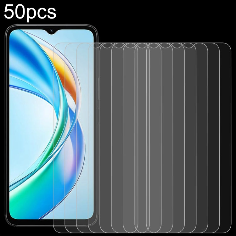 50 ชิ้น 0.26mm 9H 2.5D ฟิล์มกระจกนิรภัย, For Honor Play 70C 4G, For Honor X5d Plus 4G, For Honor Play 11C 5G, For Honor Play 11 Plus 5G, For Honor Play 80 Plus 5G, For Honor 600 Pro Global, For Honor 600 Global, For Honor Play10A 4G                    ...