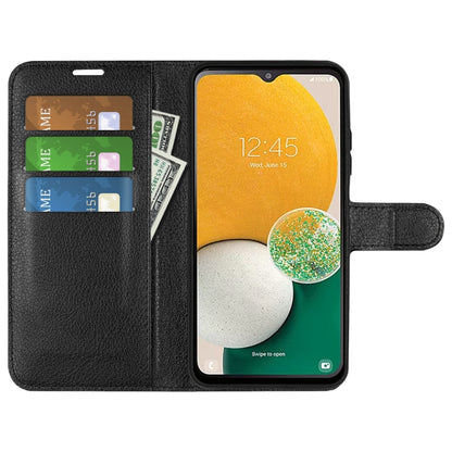 เคสโทรศัพท์พลิกแนวนอนเนื้อลิ้นจี่พร้อมตัวยึด, For Samsung Galaxy A14 5G