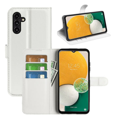 เคสโทรศัพท์พลิกแนวนอนเนื้อลิ้นจี่พร้อมตัวยึด, For Samsung Galaxy A14 5G