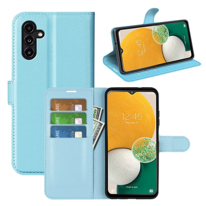 เคสโทรศัพท์พลิกแนวนอนเนื้อลิ้นจี่พร้อมตัวยึด, For Samsung Galaxy A14 5G