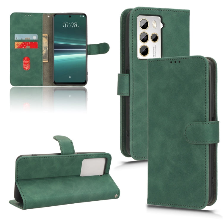 Skin Feel เคสโทรศัพท์หนังแบบแม่เหล็กพลิก, For HTC U24 Pro, For HTC U23 Pro