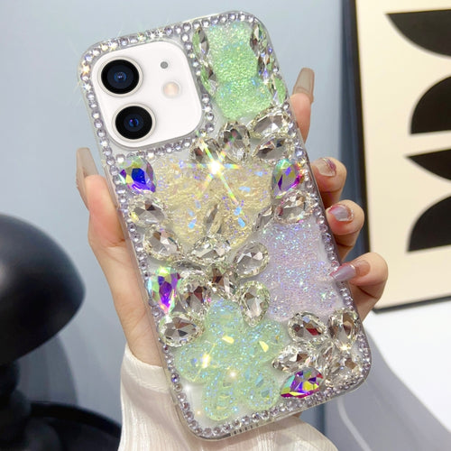 เคสโทรศัพท์ TPU เพชรโบว์โบว์คริสตัลน้ำแข็ง, For iPhone 11