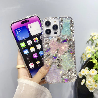 เคสโทรศัพท์ TPU เพชรโบว์โบว์คริสตัลน้ำแข็ง, For iPhone 11