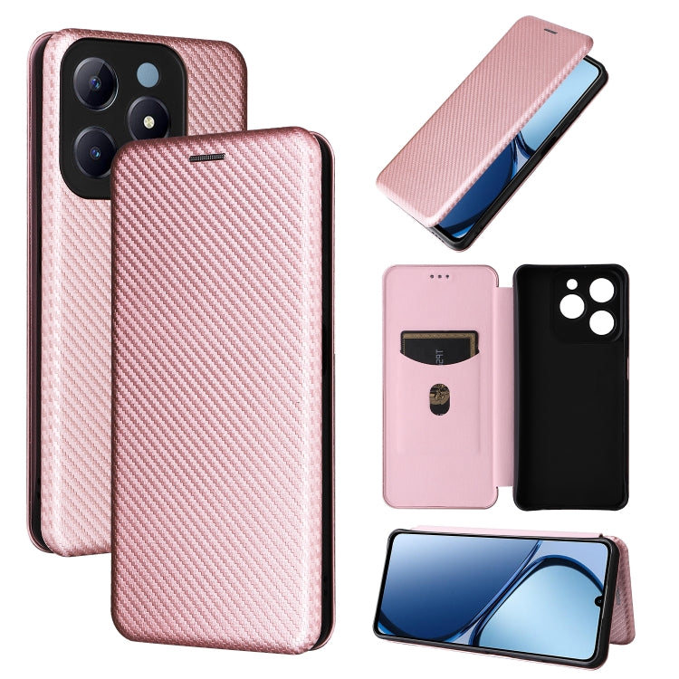 เคสโทรศัพท์หนังพลิกพื้นผิวคาร์บอนไฟเบอร์, For Realme Neo7x 5G, For Realme P3 Pro 5G, For Realme 14 Pro 5G Global, For Realme C75 4G, For Realme CT7 Pro, For Realme 13 Pro / 13 Pro+, For Realme GT 6 / GT 6T, For Realme GT Neo6 / GT Neo6 SE              ...