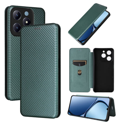 เคสโทรศัพท์หนังพลิกพื้นผิวคาร์บอนไฟเบอร์, For Realme Neo7x 5G, For Realme P3 Pro 5G, For Realme 14 Pro 5G Global, For Realme C75 4G, For Realme CT7 Pro, For Realme 13 Pro / 13 Pro+, For Realme GT 6 / GT 6T, For Realme GT Neo6 / GT Neo6 SE              ...