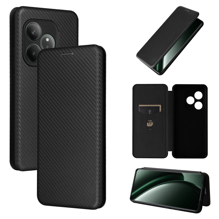เคสโทรศัพท์หนังพลิกพื้นผิวคาร์บอนไฟเบอร์, For Realme Neo7x 5G, For Realme P3 Pro 5G, For Realme 14 Pro 5G Global, For Realme C75 4G, For Realme CT7 Pro, For Realme 13 Pro / 13 Pro+, For Realme GT 6 / GT 6T, For Realme GT Neo6 / GT Neo6 SE              ...