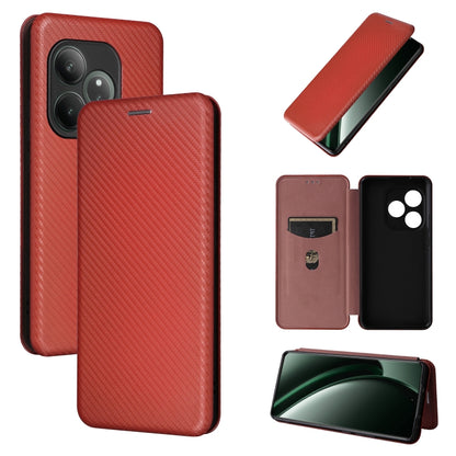 เคสโทรศัพท์หนังพลิกพื้นผิวคาร์บอนไฟเบอร์, For Realme Neo7x 5G, For Realme P3 Pro 5G, For Realme 14 Pro 5G Global, For Realme C75 4G, For Realme CT7 Pro, For Realme 13 Pro / 13 Pro+, For Realme GT 6 / GT 6T, For Realme GT Neo6 / GT Neo6 SE              ...