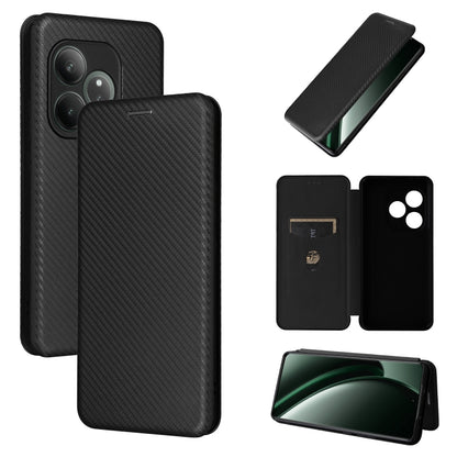 เคสโทรศัพท์หนังพลิกพื้นผิวคาร์บอนไฟเบอร์, For Realme Neo7x 5G, For Realme P3 Pro 5G, For Realme 14 Pro 5G Global, For Realme C75 4G, For Realme CT7 Pro, For Realme 13 Pro / 13 Pro+, For Realme GT 6 / GT 6T, For Realme GT Neo6 / GT Neo6 SE              ...