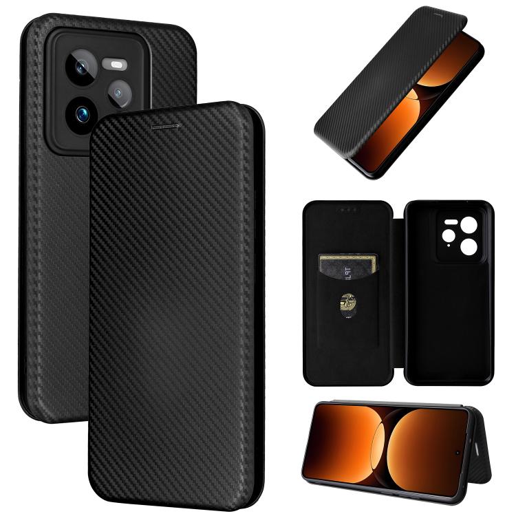เคสโทรศัพท์หนังพลิกพื้นผิวคาร์บอนไฟเบอร์, For Realme Neo7x 5G, For Realme P3 Pro 5G, For Realme 14 Pro 5G Global, For Realme C75 4G, For Realme CT7 Pro, For Realme 13 Pro / 13 Pro+, For Realme GT 6 / GT 6T, For Realme GT Neo6 / GT Neo6 SE              ...
