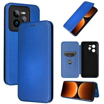 เคสโทรศัพท์หนังพลิกพื้นผิวคาร์บอนไฟเบอร์, For Realme Neo7x 5G, For Realme P3 Pro 5G, For Realme 14 Pro 5G Global, For Realme C75 4G, For Realme CT7 Pro, For Realme 13 Pro / 13 Pro+, For Realme GT 6 / GT 6T, For Realme GT Neo6 / GT Neo6 SE              ...