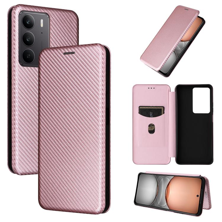 เคสโทรศัพท์หนังพลิกพื้นผิวคาร์บอนไฟเบอร์, For Realme Neo7x 5G, For Realme P3 Pro 5G, For Realme 14 Pro 5G Global, For Realme C75 4G, For Realme CT7 Pro, For Realme 13 Pro / 13 Pro+, For Realme GT 6 / GT 6T, For Realme GT Neo6 / GT Neo6 SE              ...