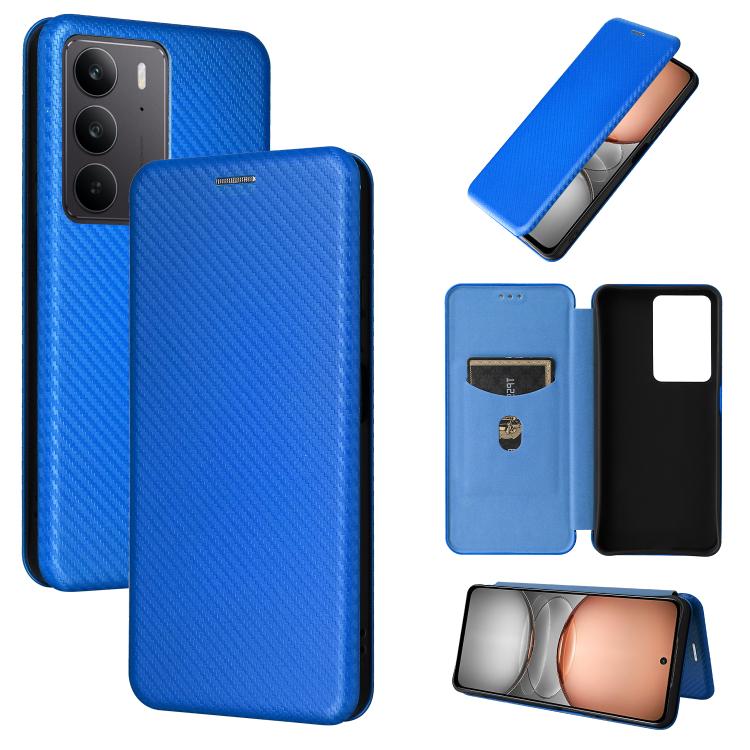 เคสโทรศัพท์หนังพลิกพื้นผิวคาร์บอนไฟเบอร์, For Realme Neo7x 5G, For Realme P3 Pro 5G, For Realme 14 Pro 5G Global, For Realme C75 4G, For Realme CT7 Pro, For Realme 13 Pro / 13 Pro+, For Realme GT 6 / GT 6T, For Realme GT Neo6 / GT Neo6 SE              ...