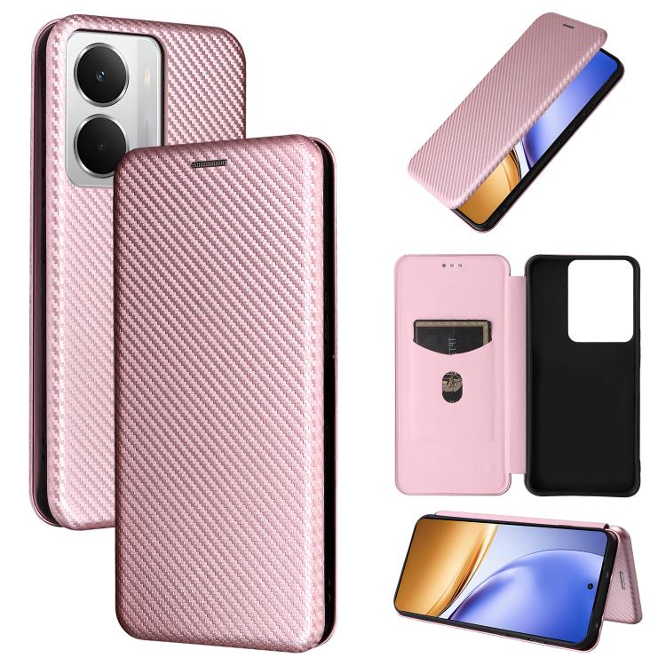 เคสโทรศัพท์หนังพลิกพื้นผิวคาร์บอนไฟเบอร์, For Realme Note 80 4G, For Realme 16 5G, For Realme 16 Pro+ 5G, For Realme 15x 5G India / C85 5G, For Realme C85 Pro 4G, For Realme 15T 5G, For Realme 15 5G / Realme 15 Pro 5G, For Realme GT 7 Global           ...