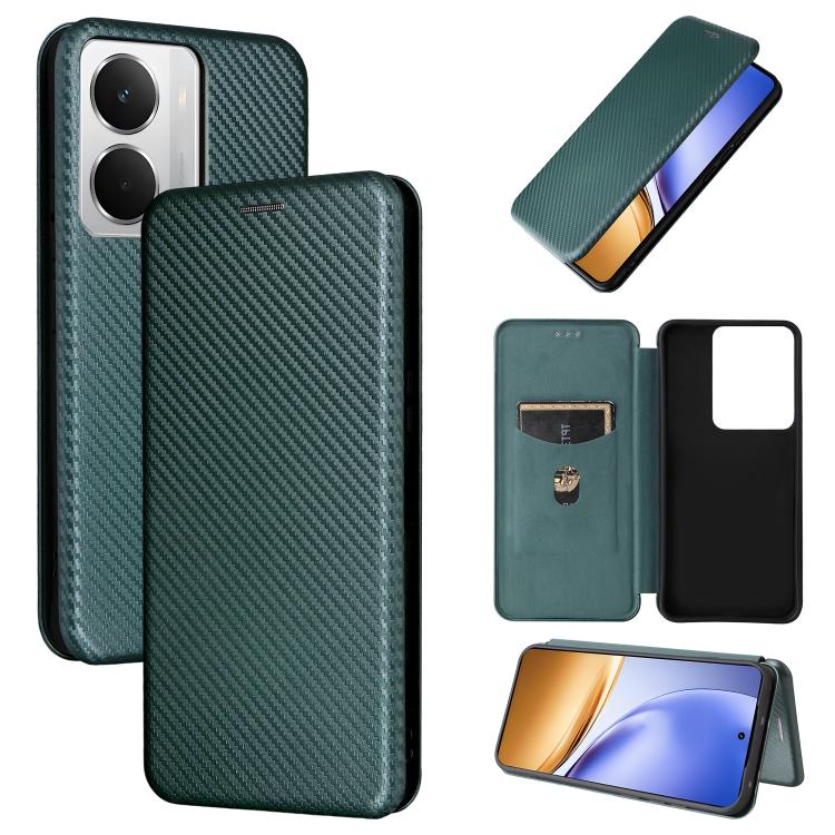 เคสโทรศัพท์หนังพลิกพื้นผิวคาร์บอนไฟเบอร์, For Realme Note 80 4G, For Realme 16 5G, For Realme 16 Pro+ 5G, For Realme 15x 5G India / C85 5G, For Realme C85 Pro 4G, For Realme 15T 5G, For Realme 15 5G / Realme 15 Pro 5G, For Realme GT 7 Global           ...